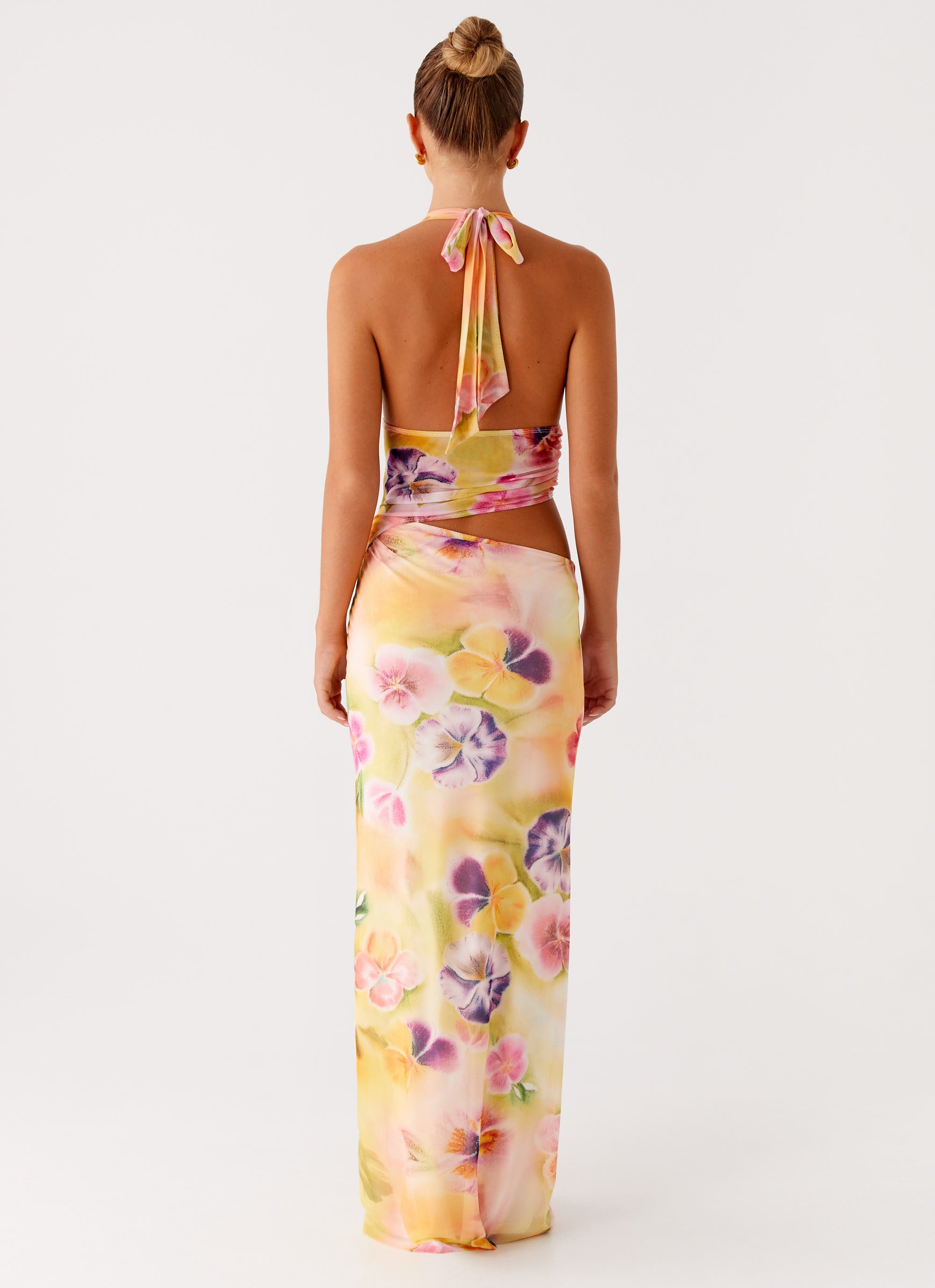 Main Act Halter Maxi Dress - Sunburst Floral - Image 4
