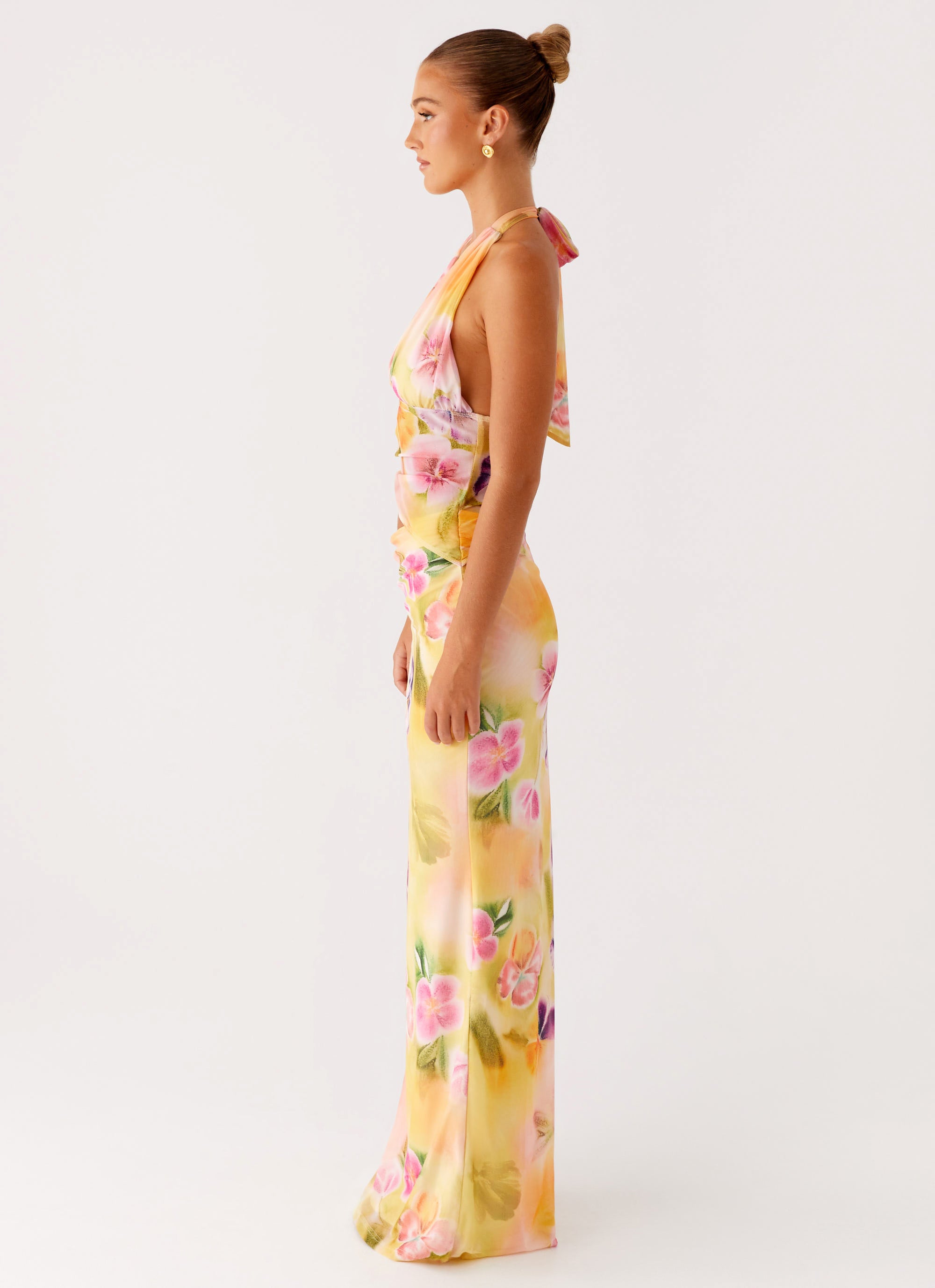 Main Act Halter Maxi Dress - Sunburst Floral - Image 3