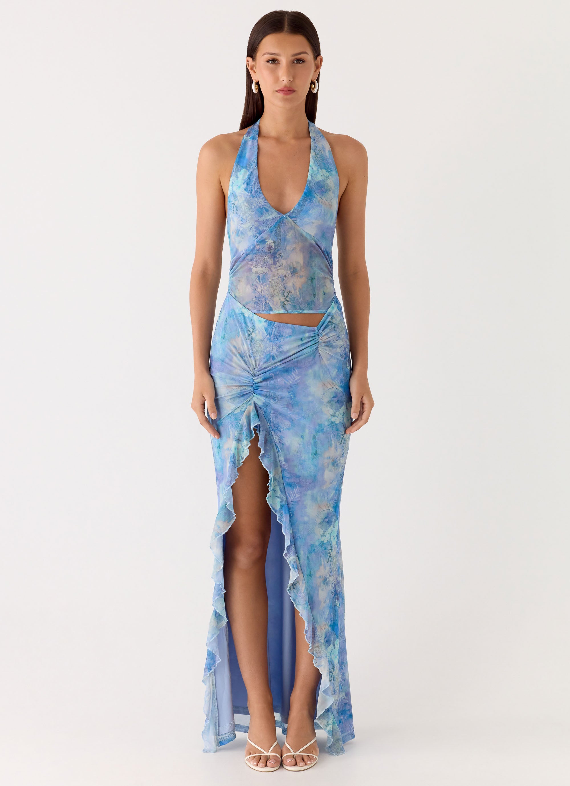 Alternative view of Last Sequence Maxi Dress - Aqua Paisley
