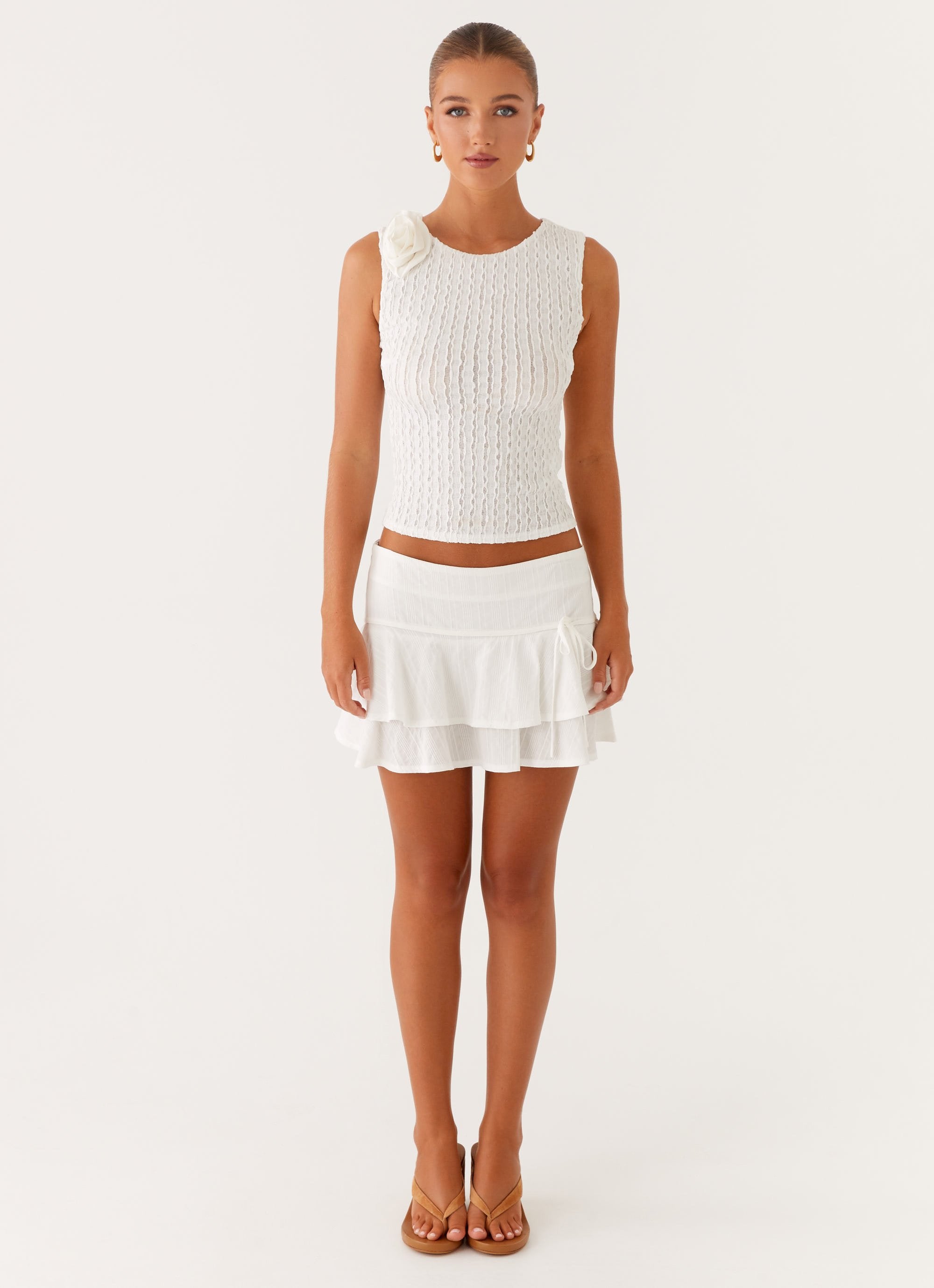 Alternative view of Lisbon Tank Top - White