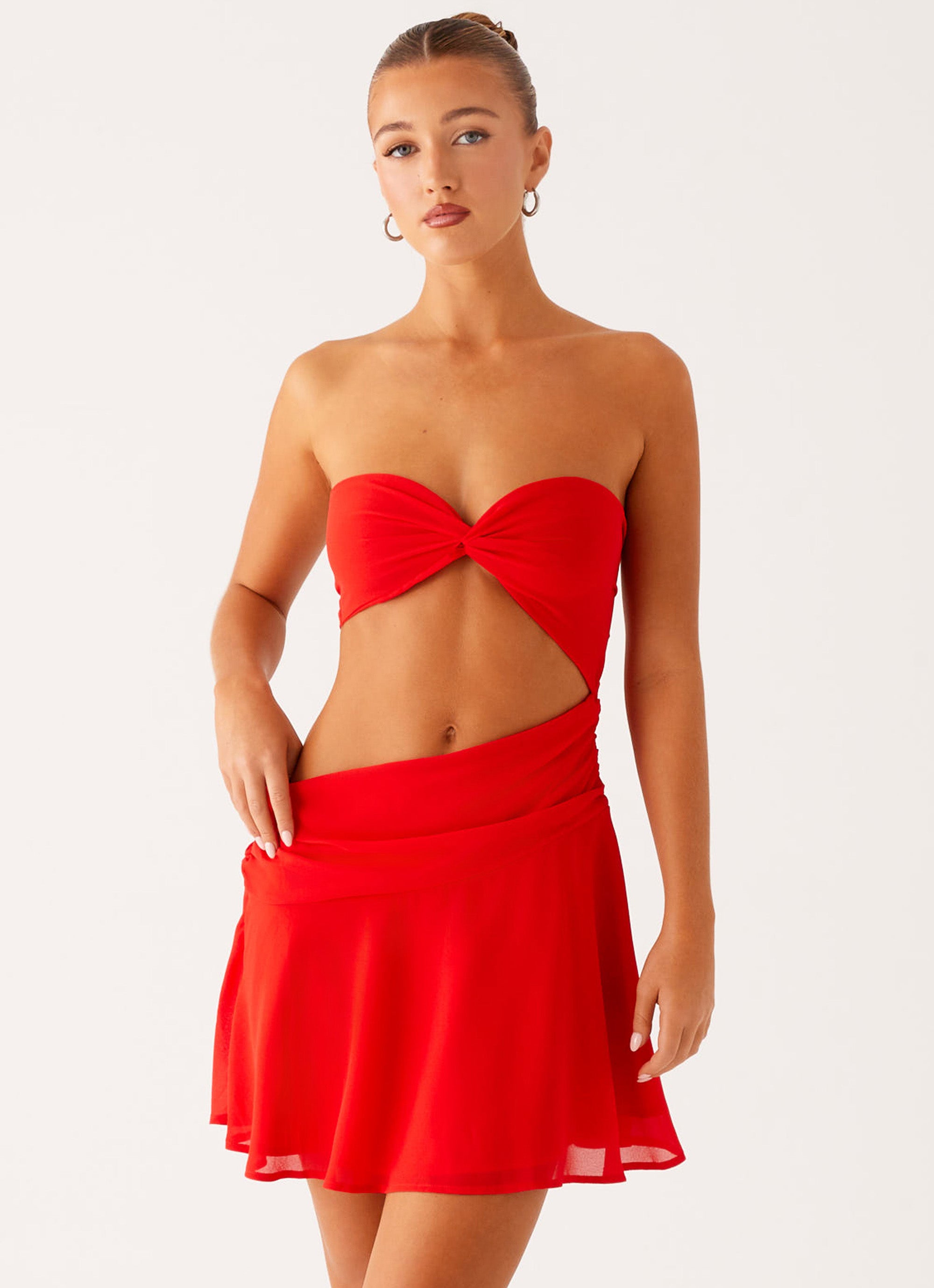 Alternative view of Marbella Mini Dress - Red