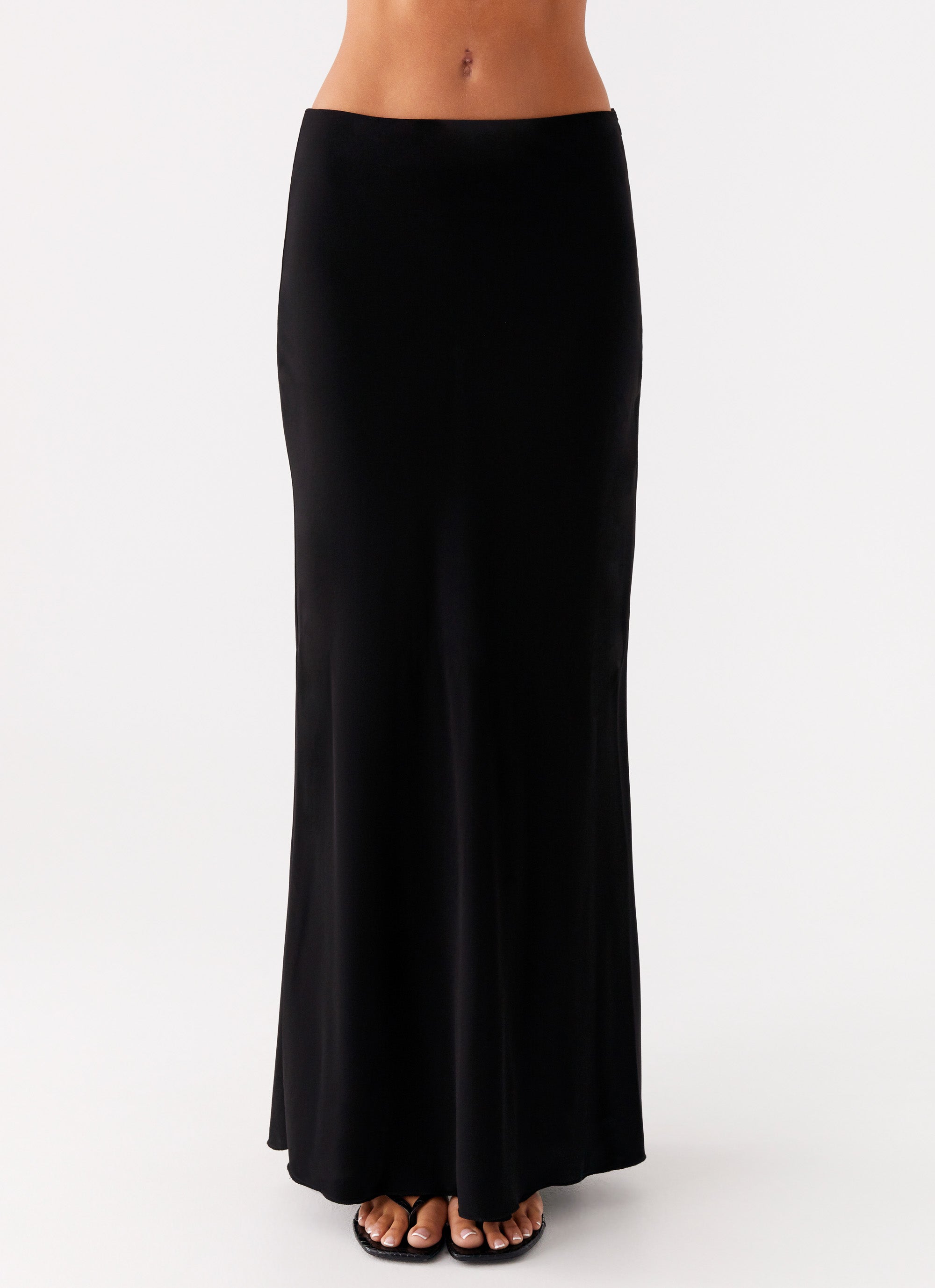 Alternative view of Michaella Chiffon Maxi Skirt - Black