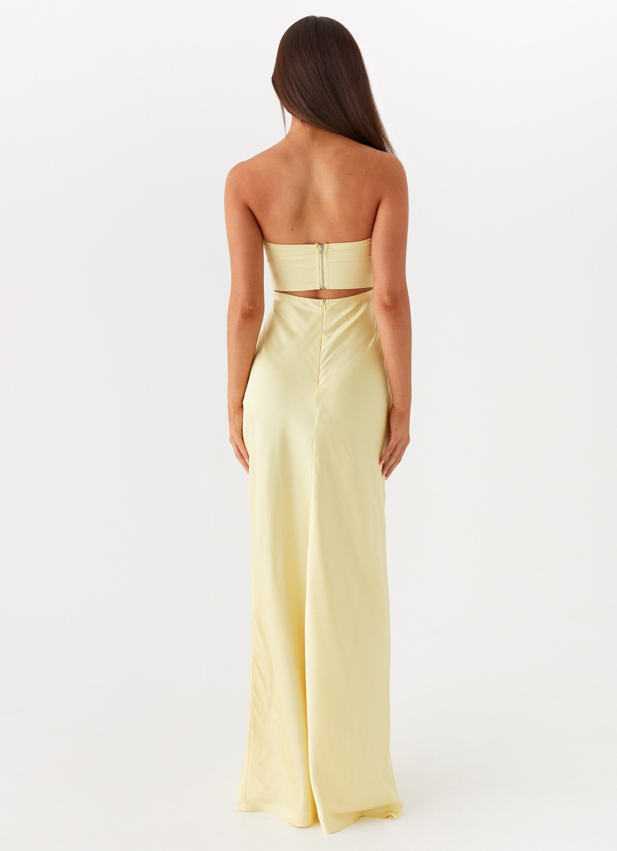 Tianna Strapless Maxi Dress - Yellow - Image 4