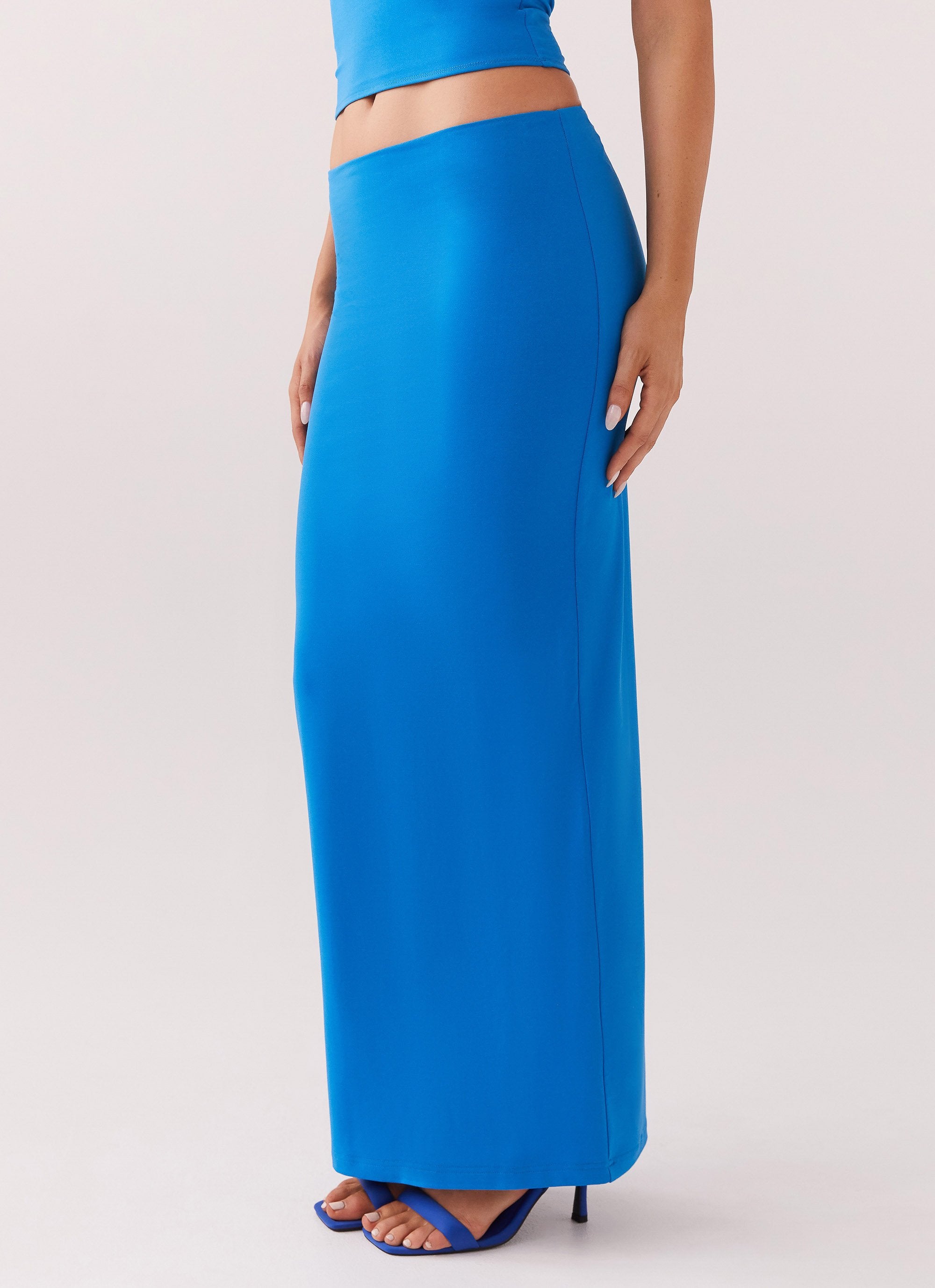Alternative view of Solace Soul Maxi Skirt - Cobalt