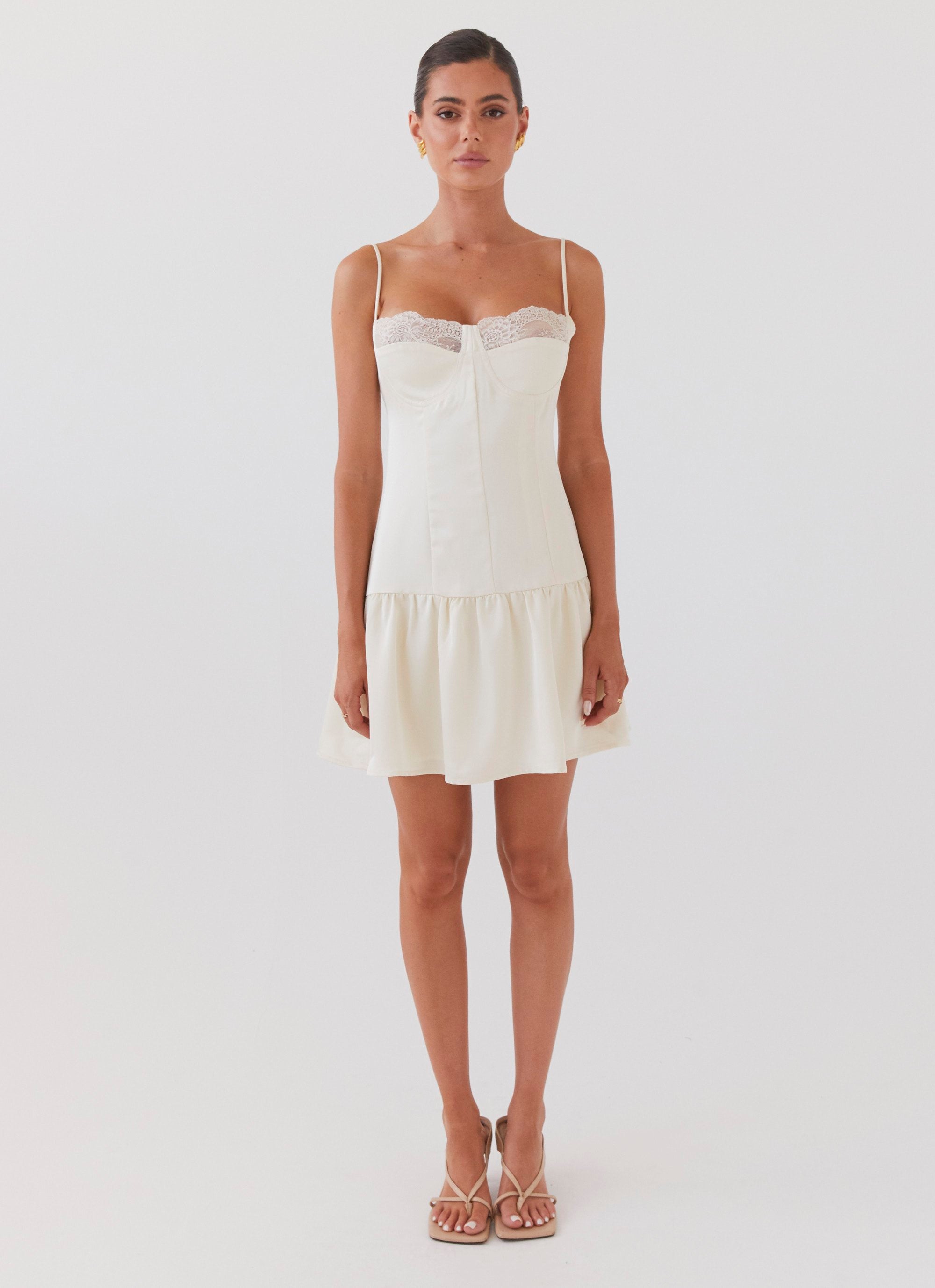 Alternative view of Take A Chance Bustier Mini Dress - Ivory