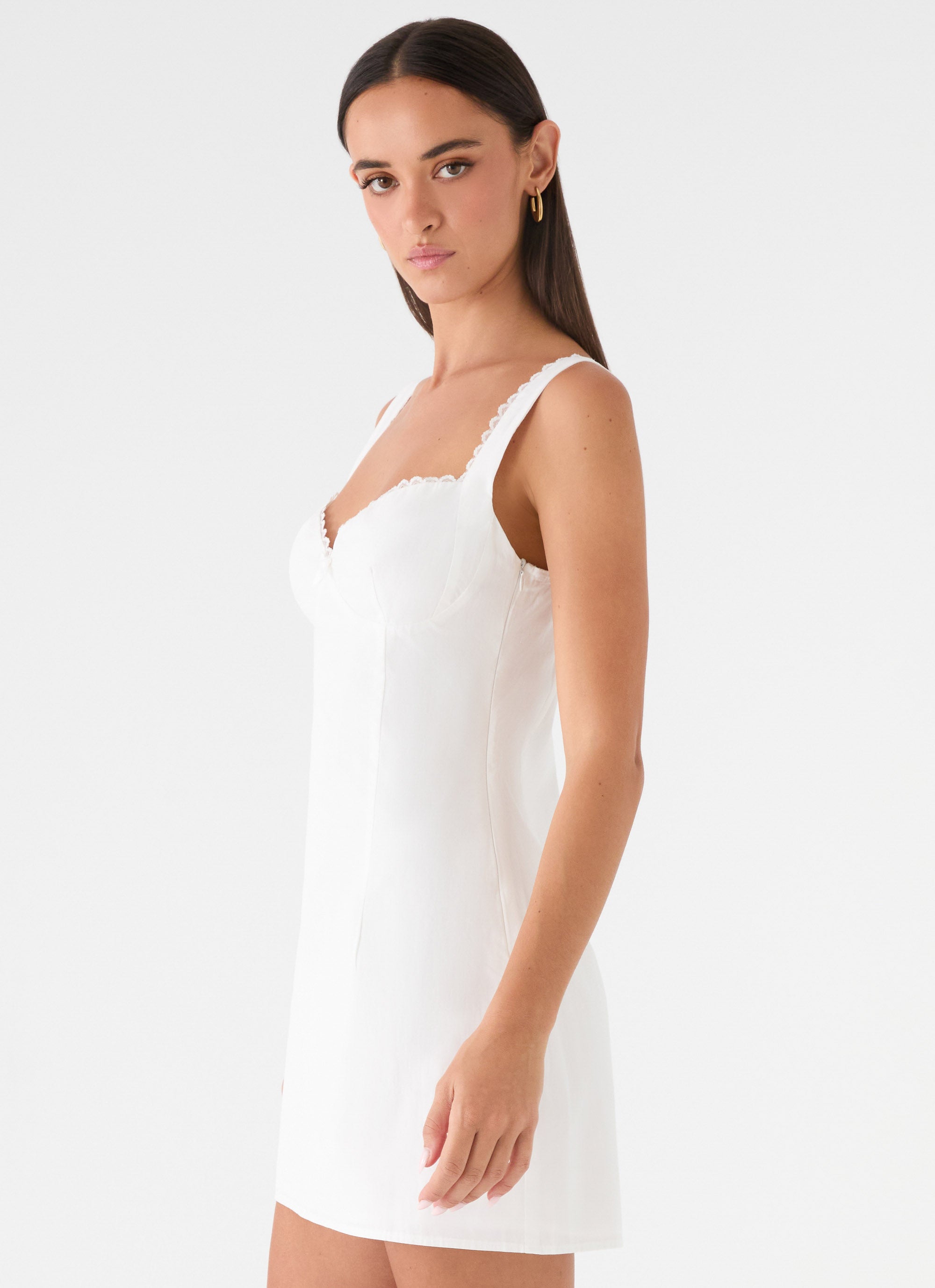 Riva Bella Mini Dress - White - Image 2