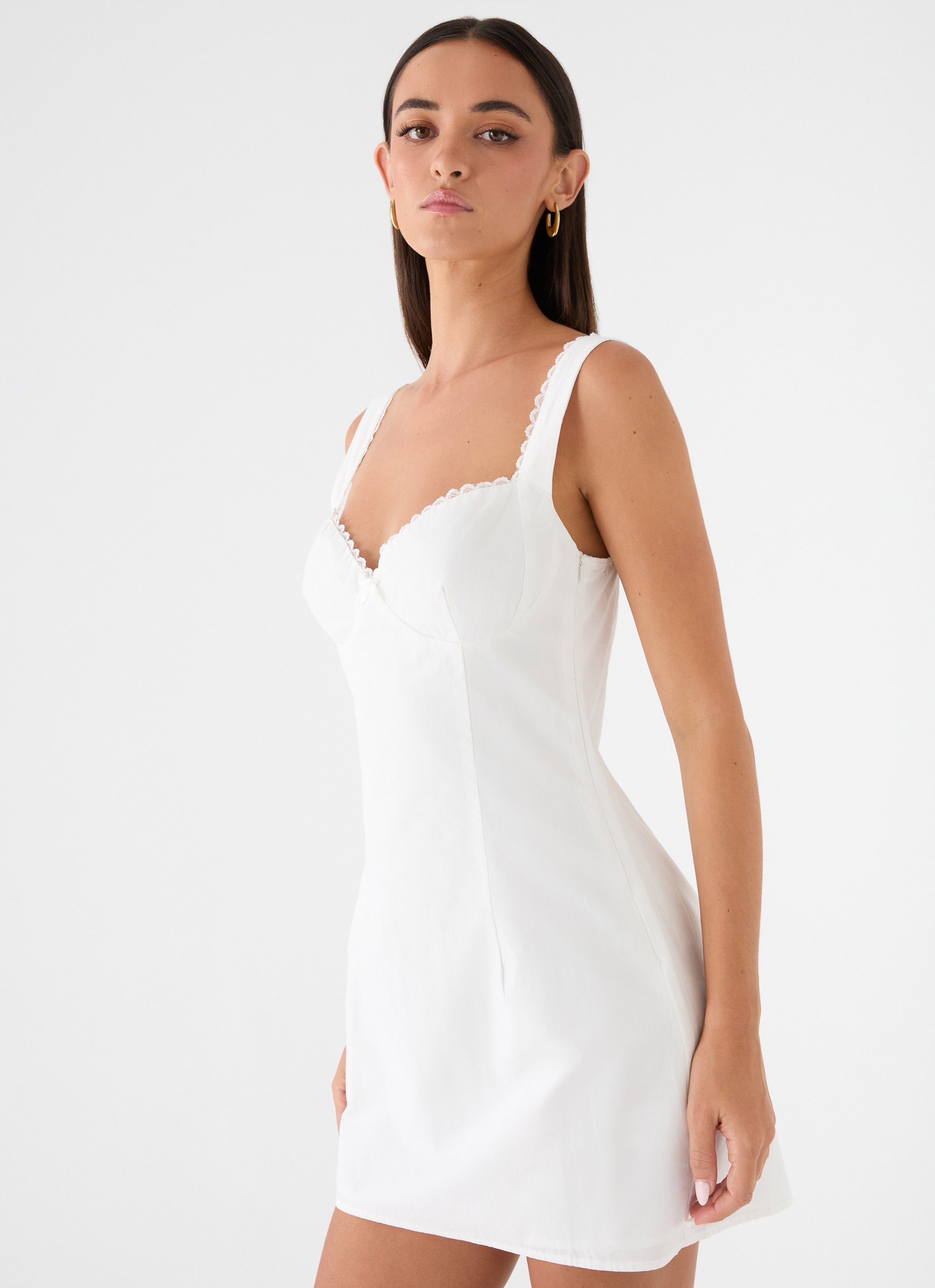 Riva Bella Mini Dress - White - Image 5