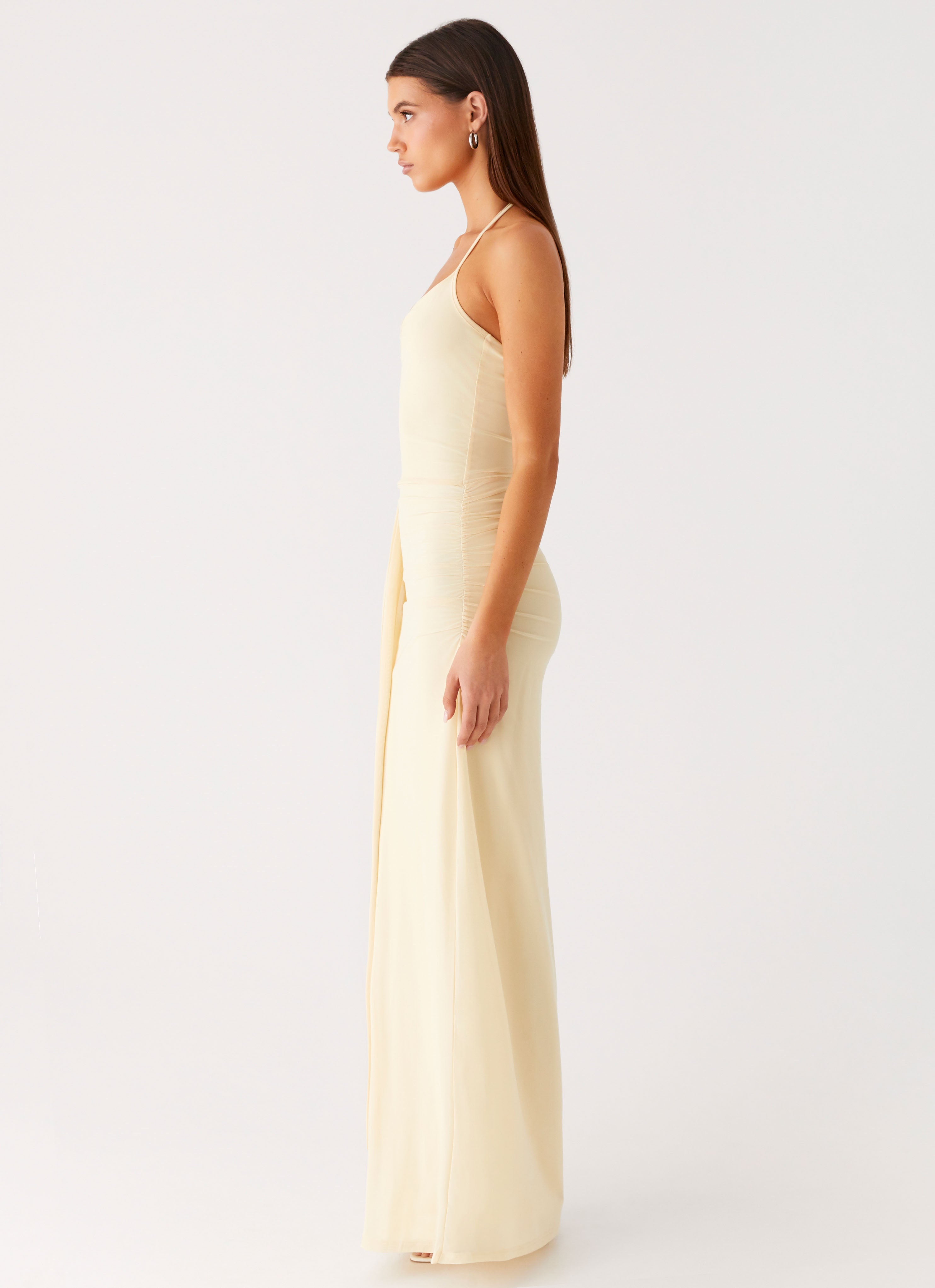 Alternative view of Signal Halter Maxi Dress - Sunny Yellow