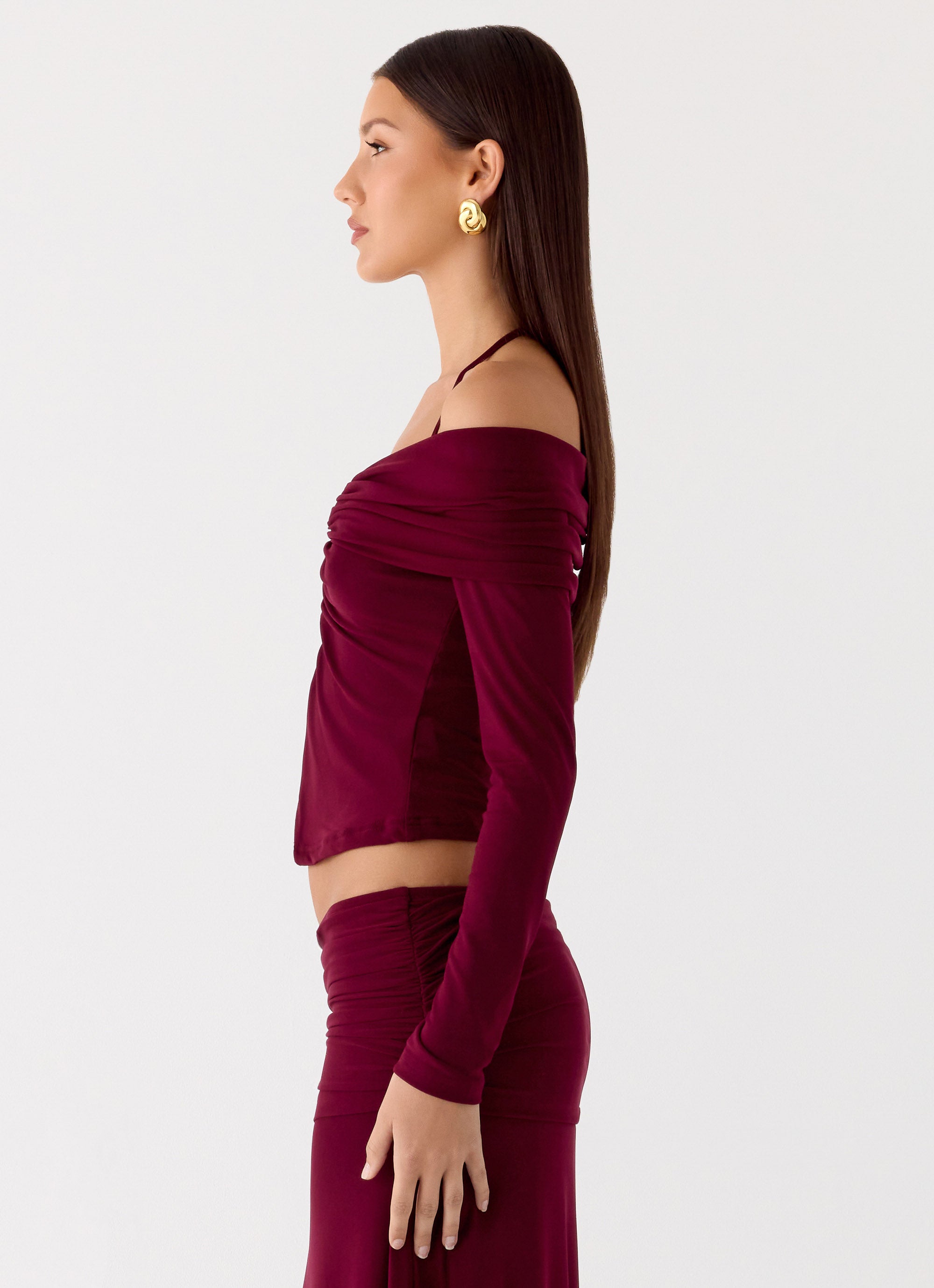 Thorness Long Sleeve Top - Plum - Image 3