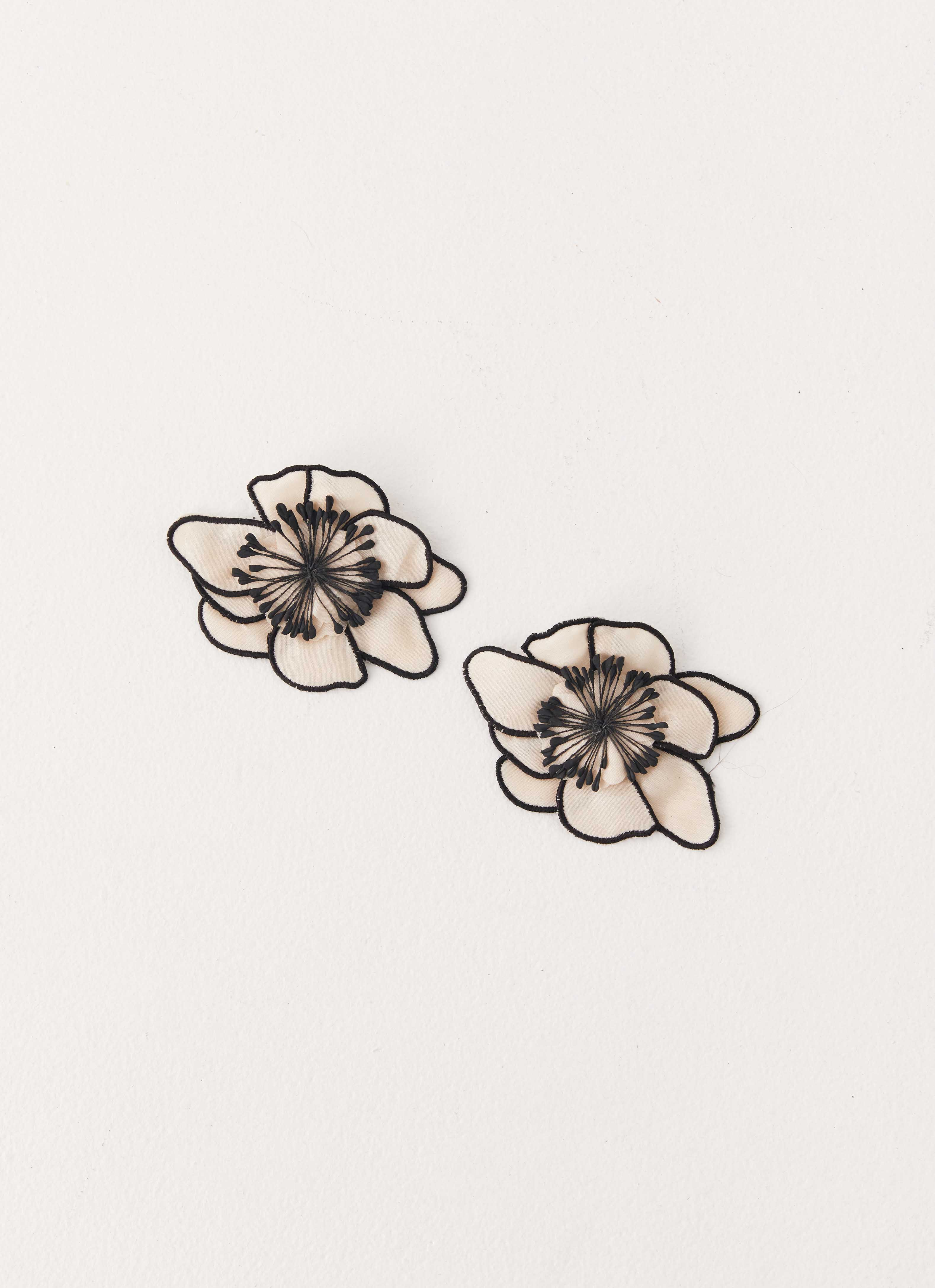 Alternative view of Toria Flower Earrings - Ivory