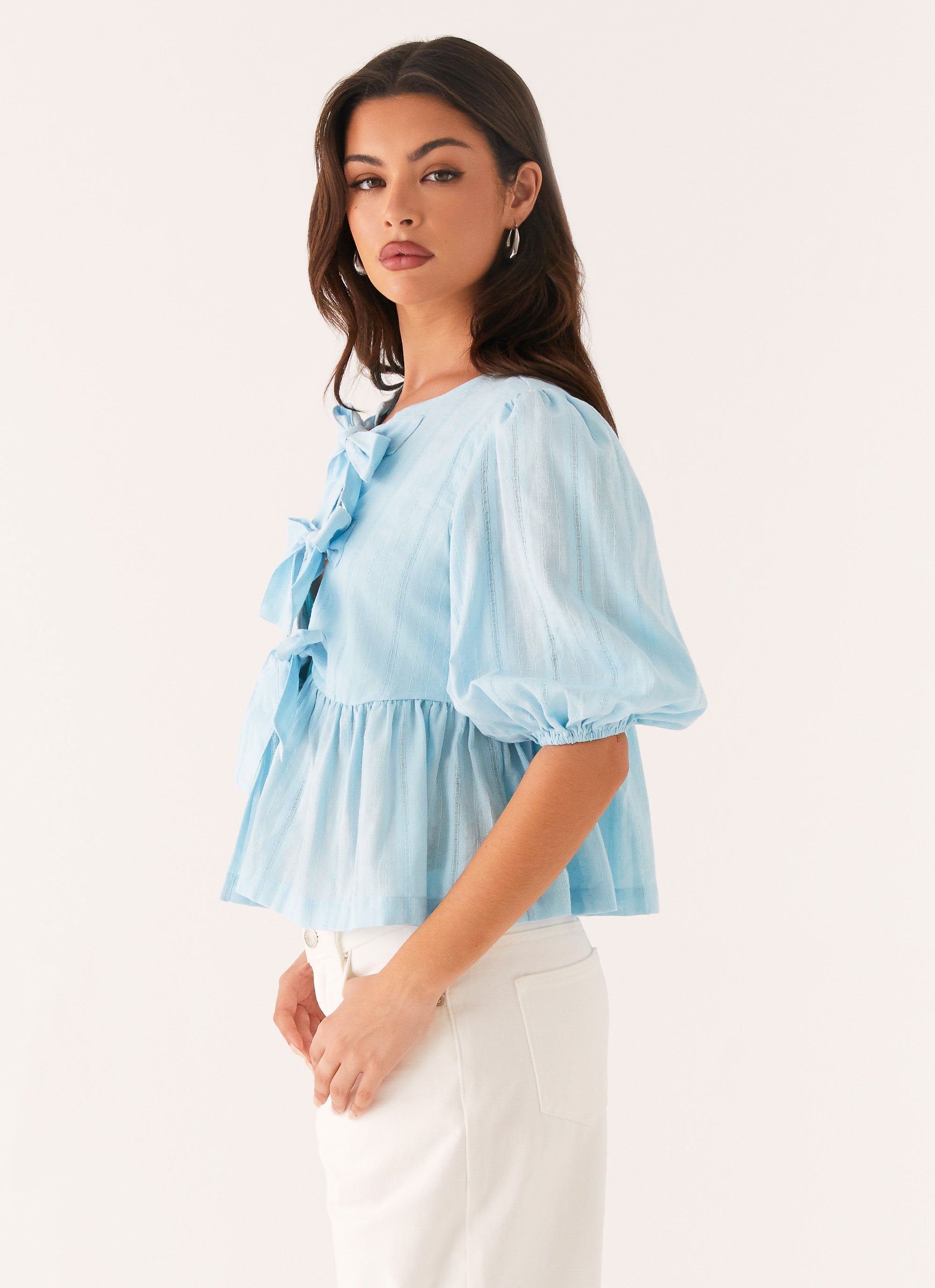 Western Wind Tie Top - Blue - Image 3