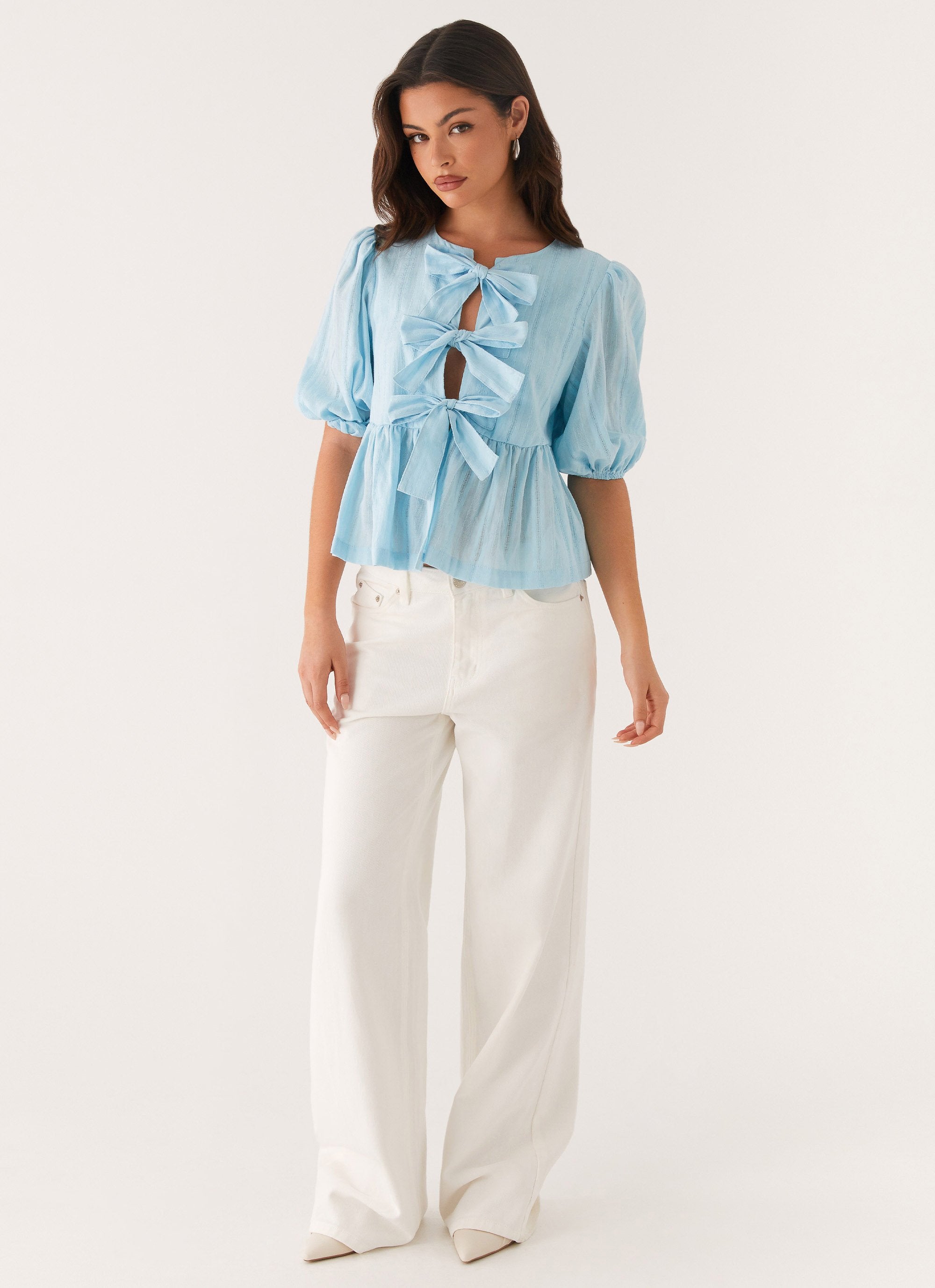 Western Wind Tie Top - Blue - Image 6