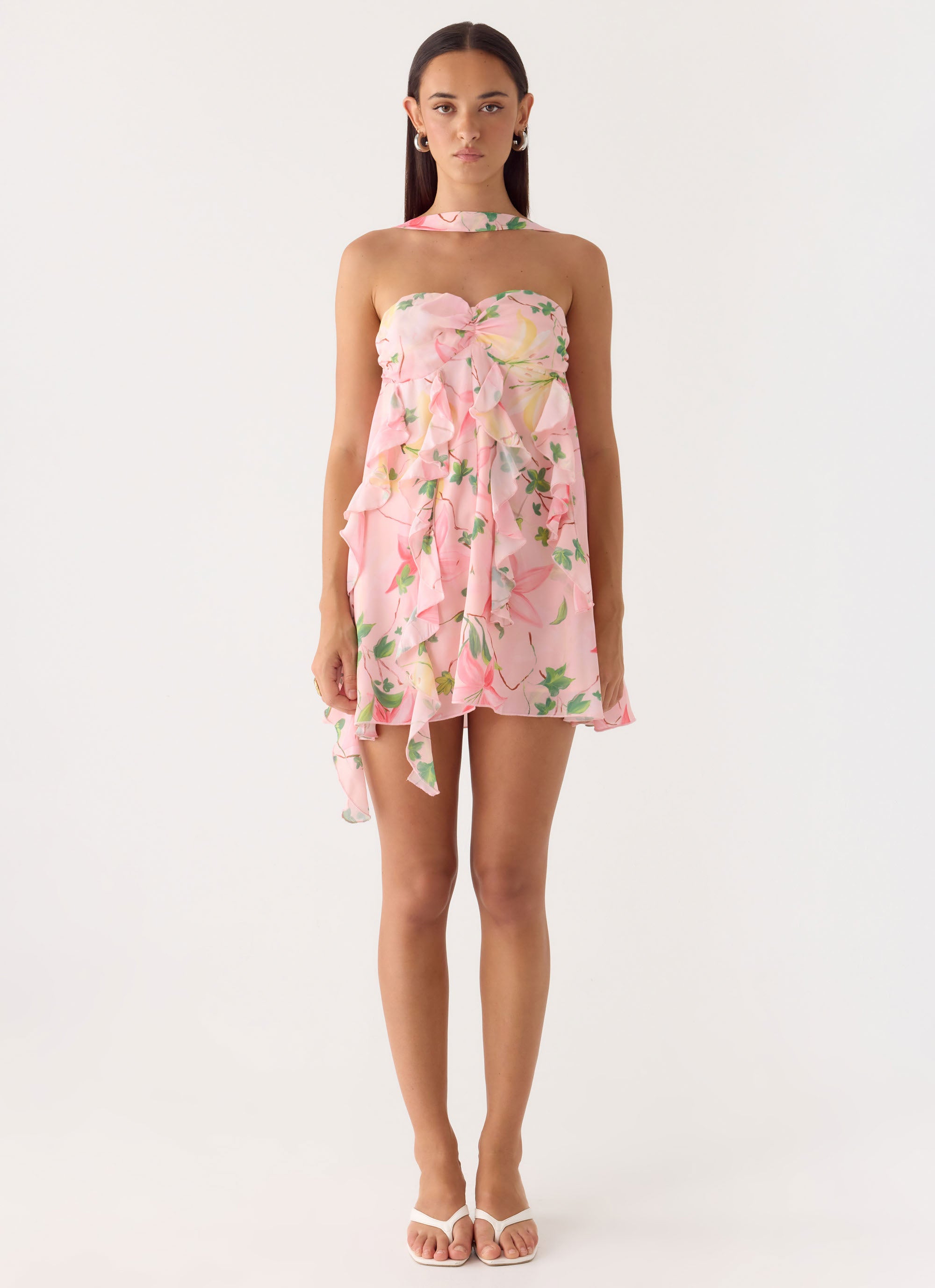 When You Look Mini Dress - Blooming Spring - Image 6