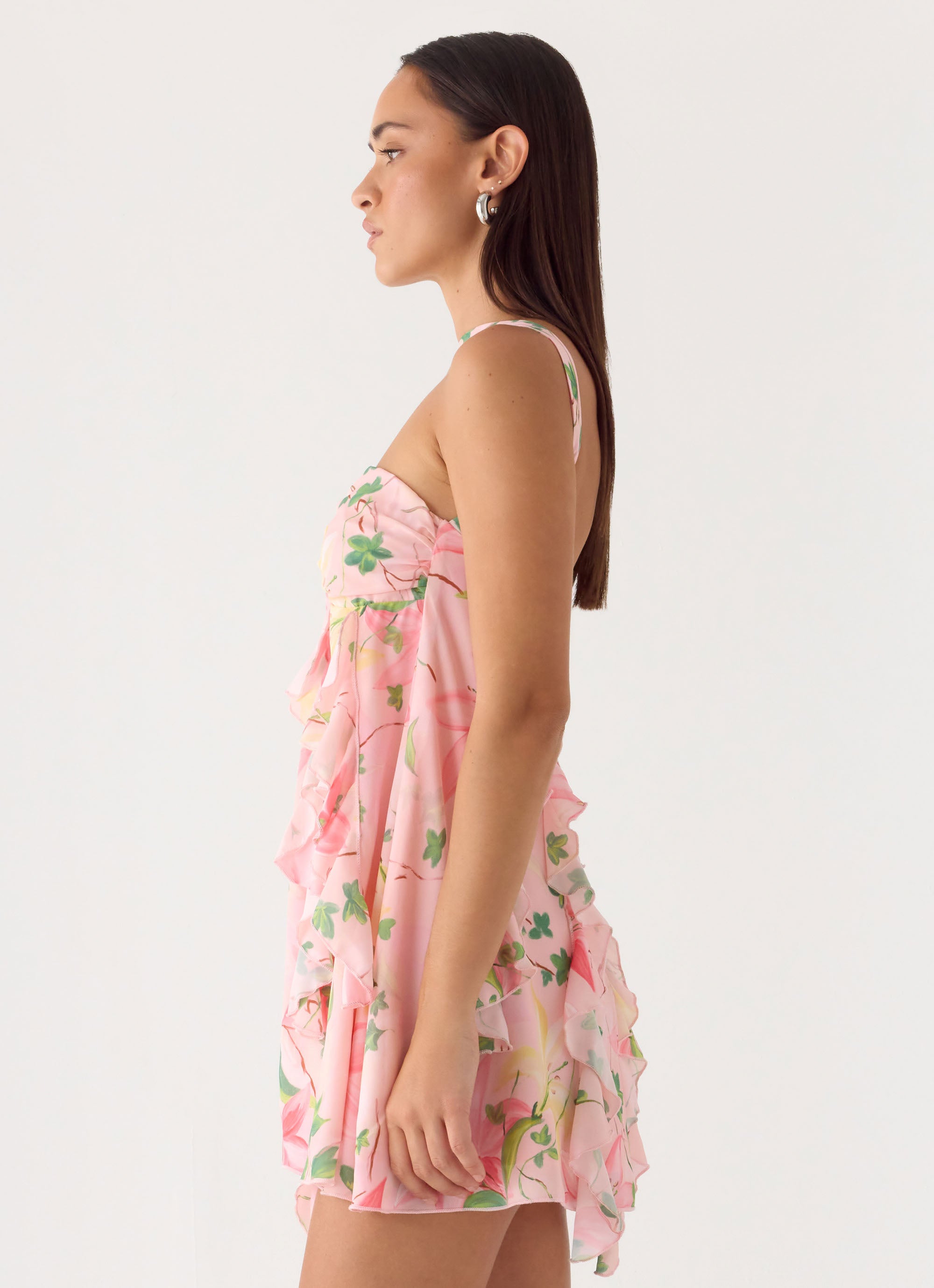 When You Look Mini Dress - Blooming Spring - Image 3