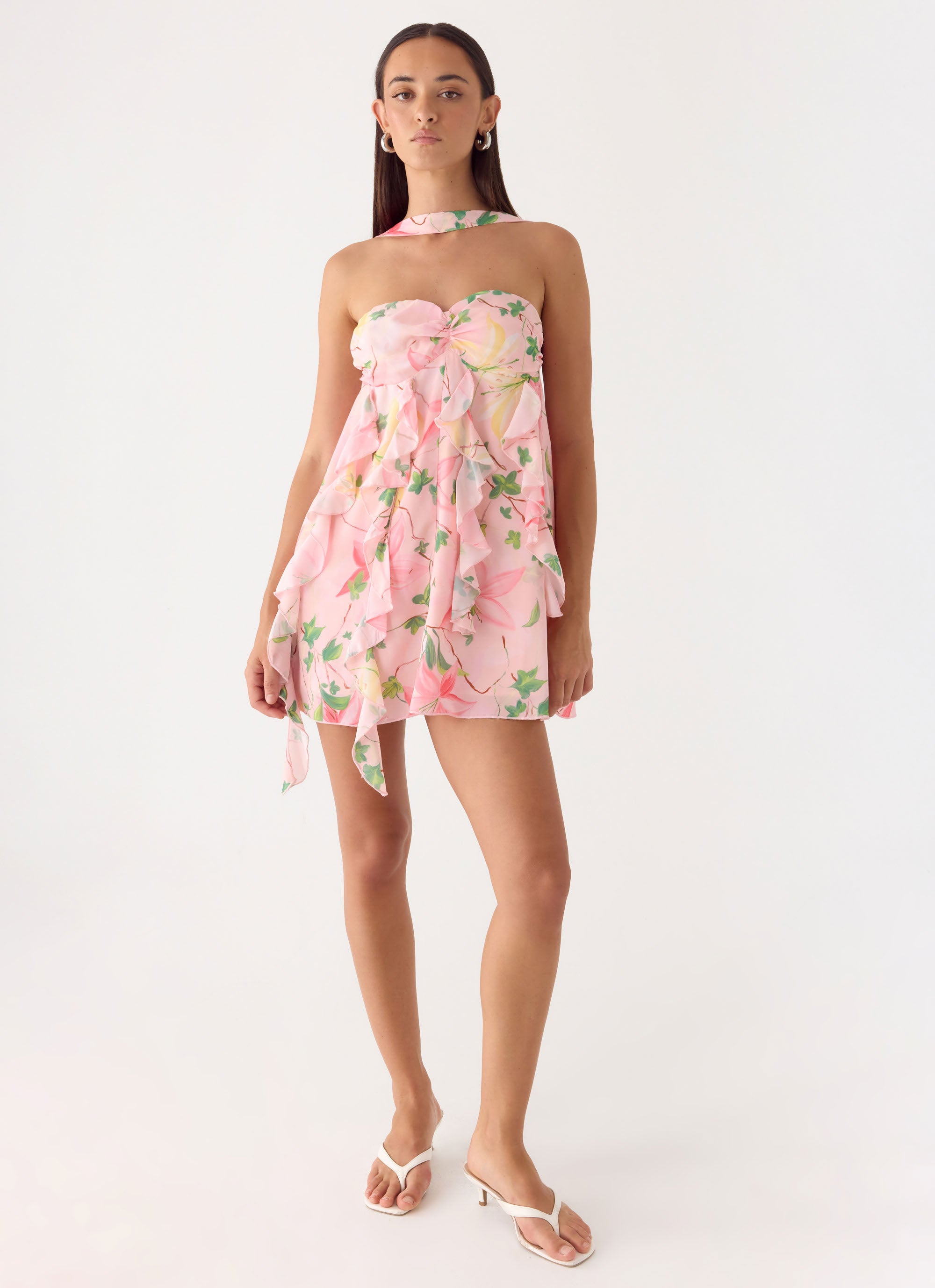 When You Look Mini Dress - Blooming Spring - Image 4