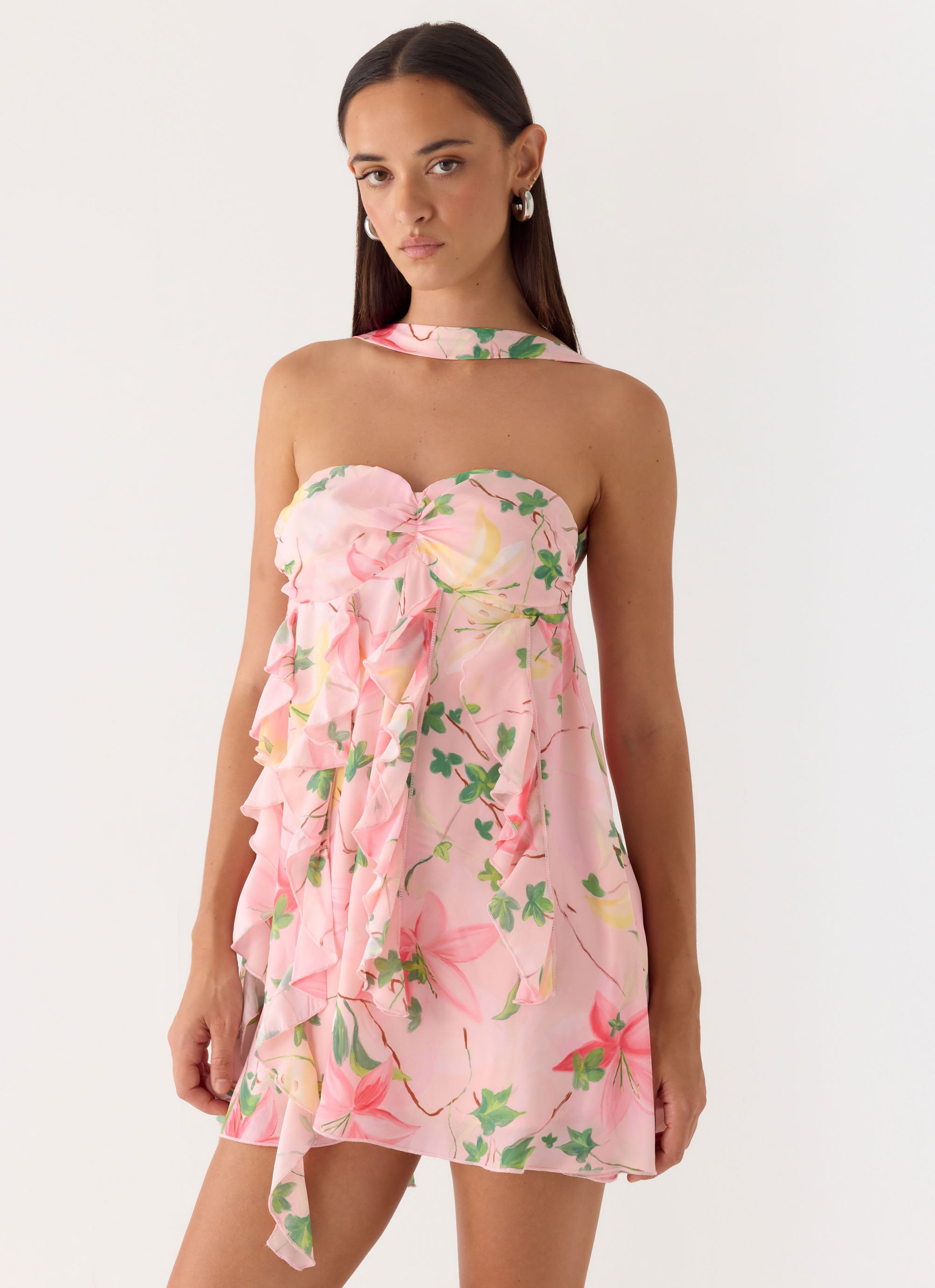 When You Look Mini Dress - Blooming Spring - Image 5