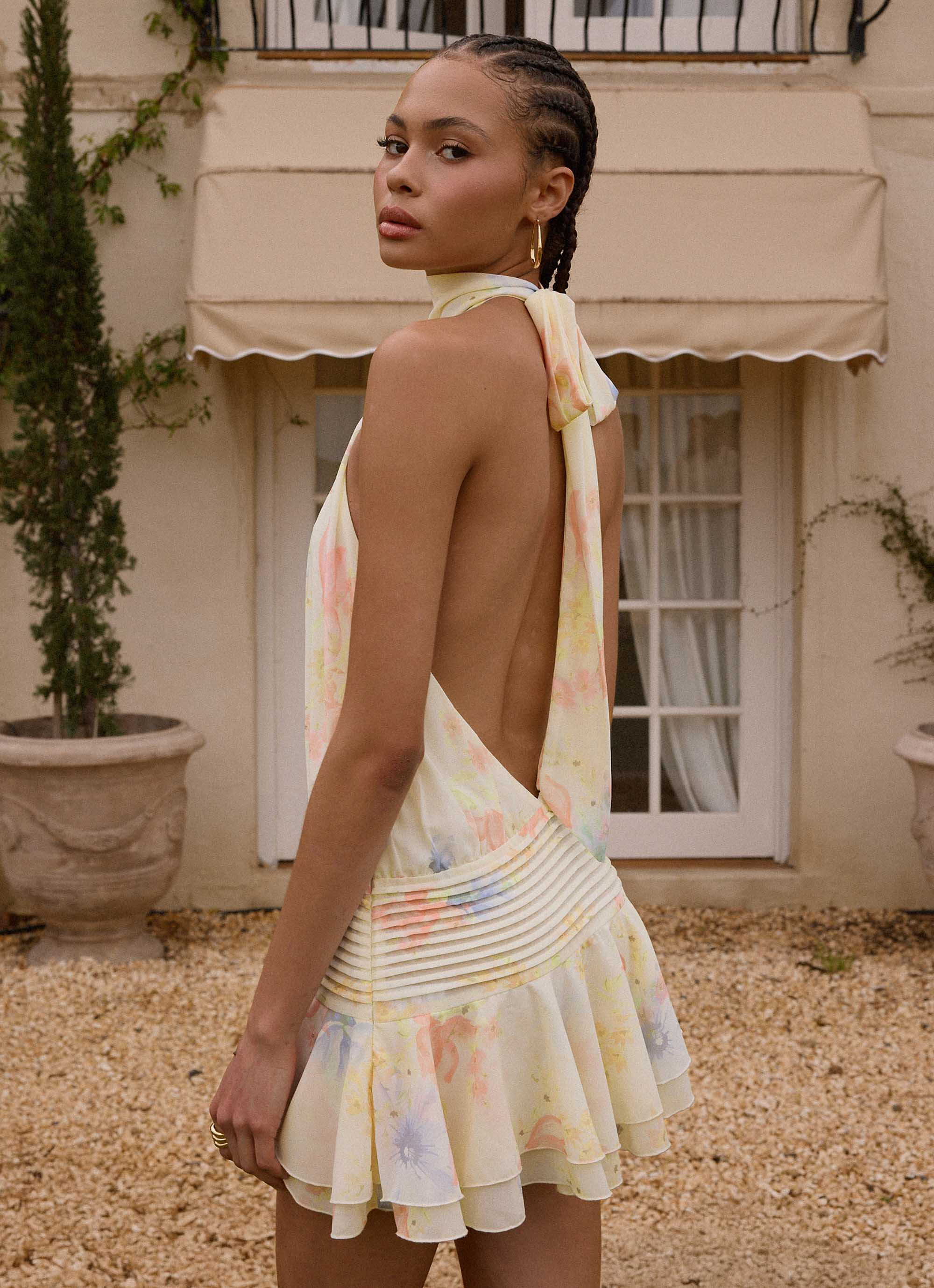 Alternative view of Willow Chiffon Mini Dress - Spring Meadow