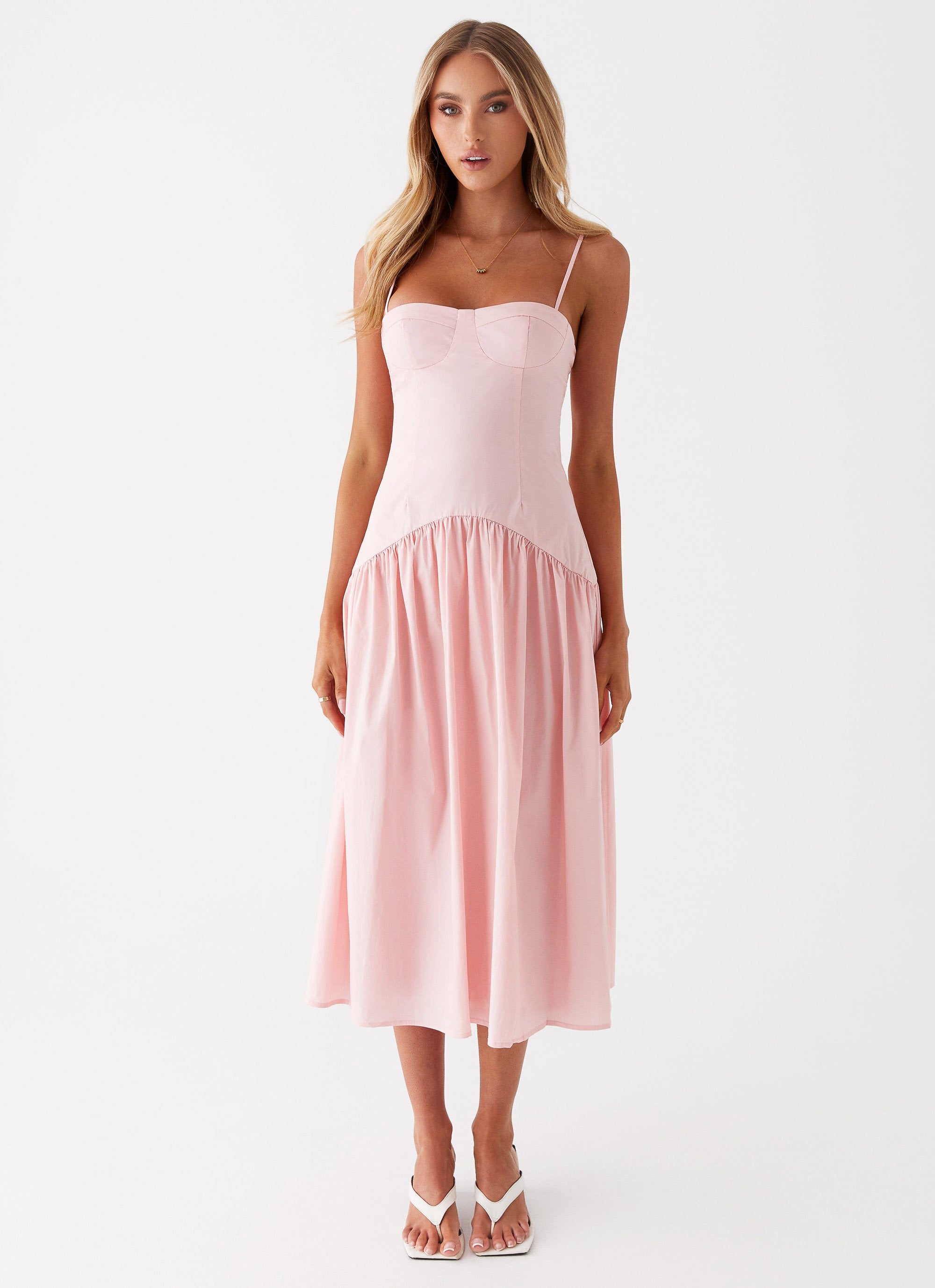 Alternative view of Yvette Corset Midi Dress - Pink