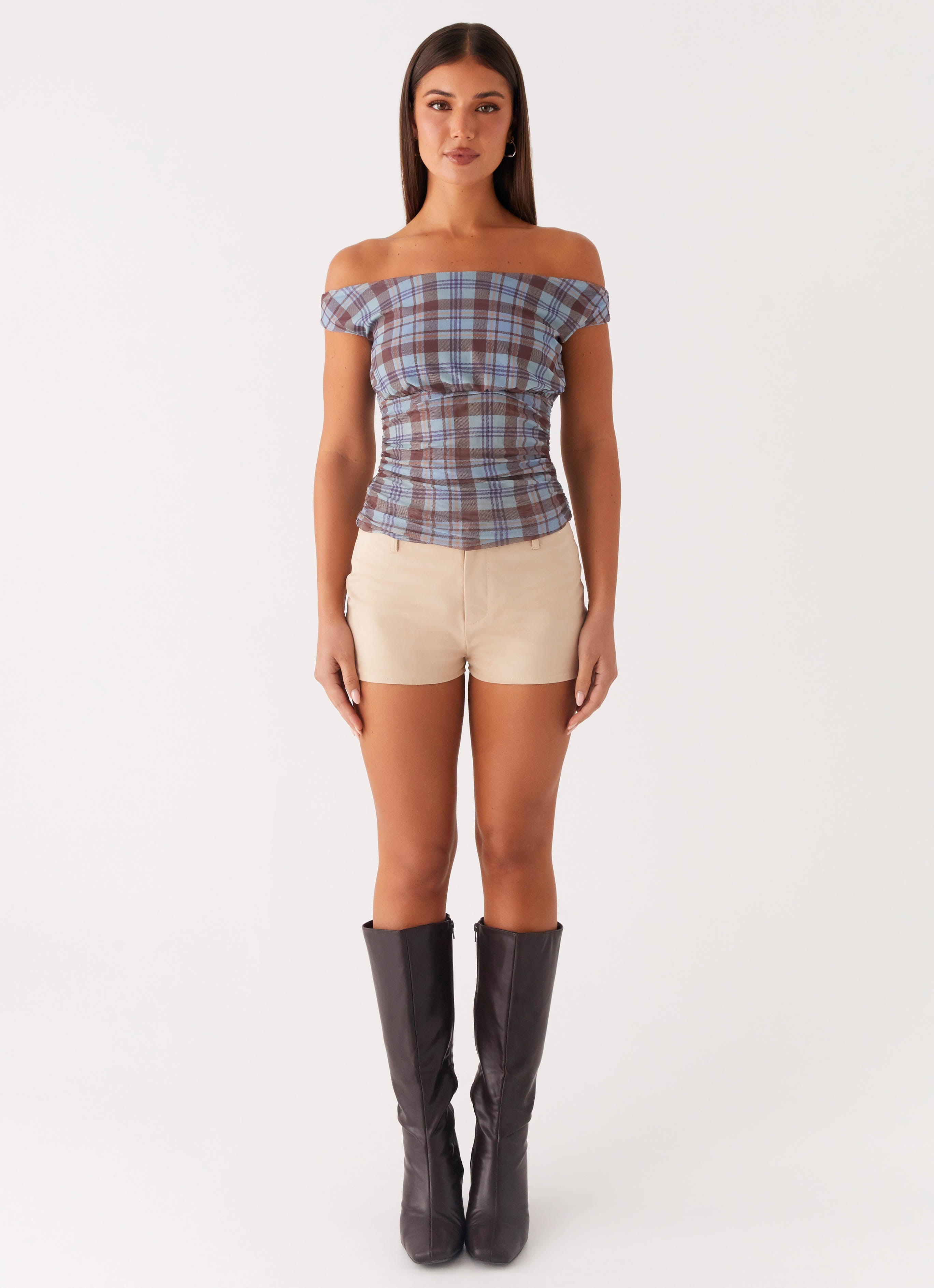 Alternative view of Zahli Off Shoulder Top - Shoreline Check