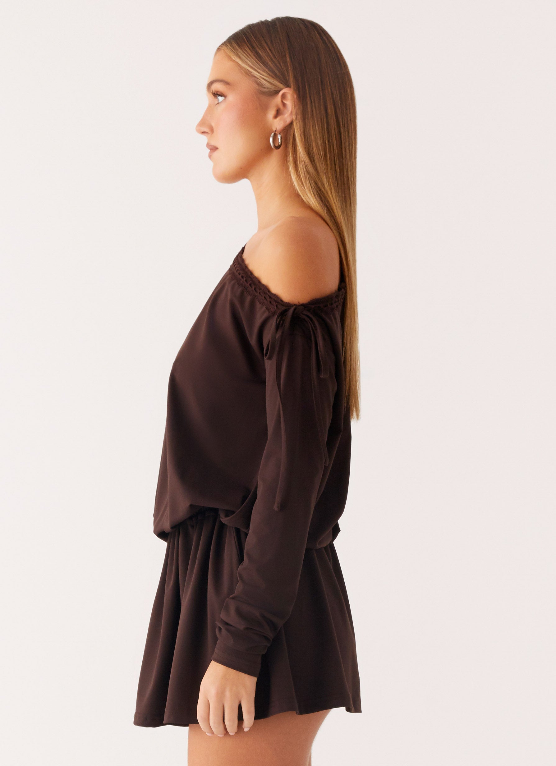 Alternative view of Zinnia Mini Dress - Chocolate